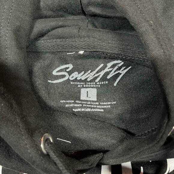Rod Wave Soul Fly Cold Heart Black pullover Hoodie Mens Sz L New - Picture 4 of 4